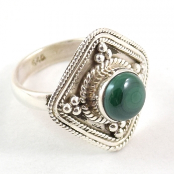Vintage style authentic silver gemstone ring